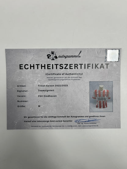PSV Eindhoven Trikot Teamsigniert Saison 2022/2023 Autogramm Niederlande M