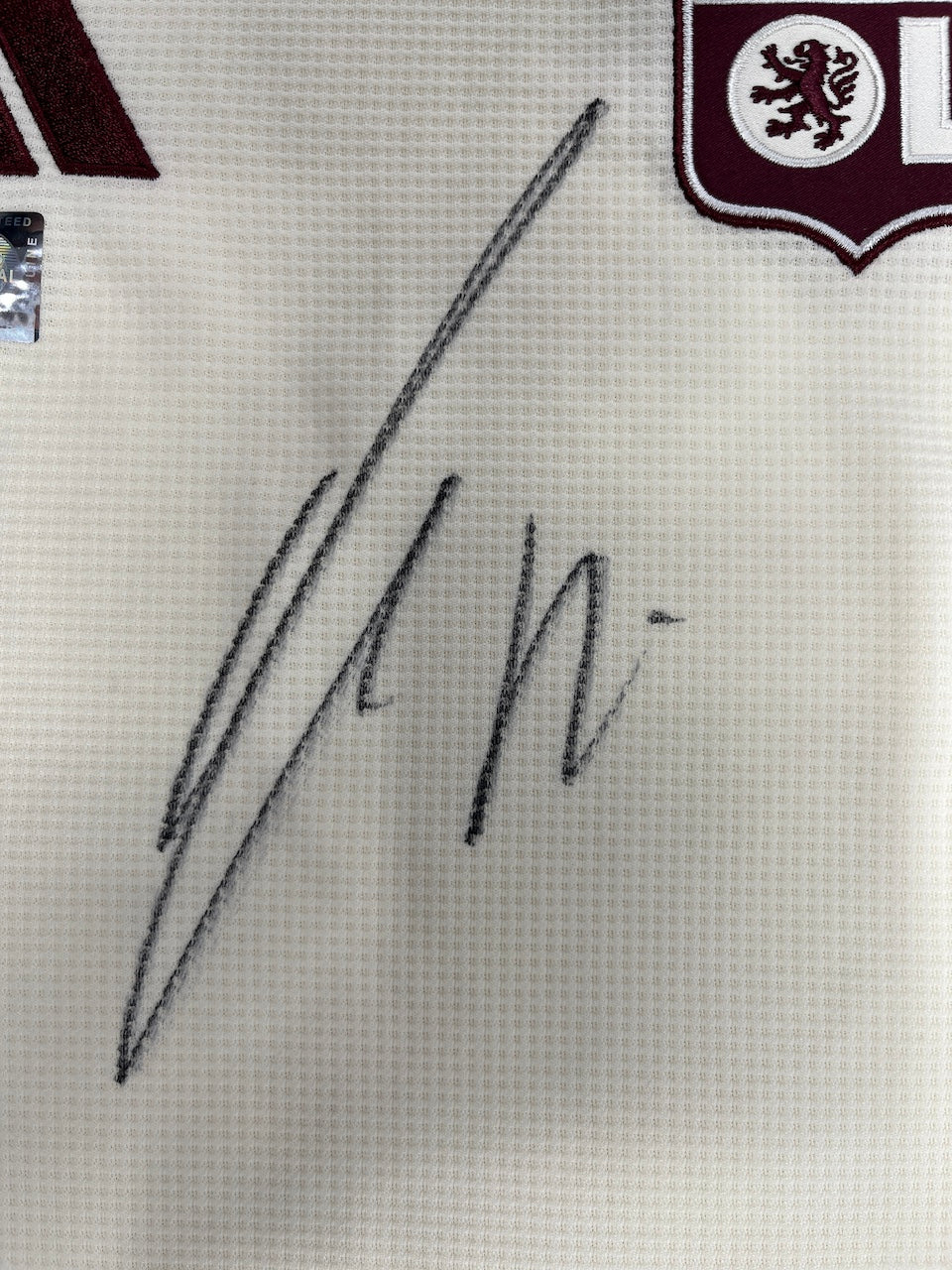 Olympique Lyon Trikot Gift Orban signiert im Rahmen COA Adidas Fußball 128