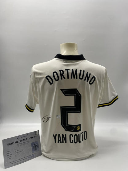 Borussia Dortmund jersey signed by Yan Couto, BVB new, Puma signed, size L