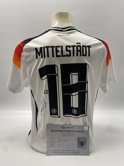 DFB Trikot Maximilian Mittelstädt signiert Adidas COA Deutschland Autogramm M