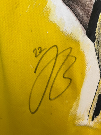 Borussia Dortmund Trikot Portrait Jude Bellingham handgemalt und signiert Puma