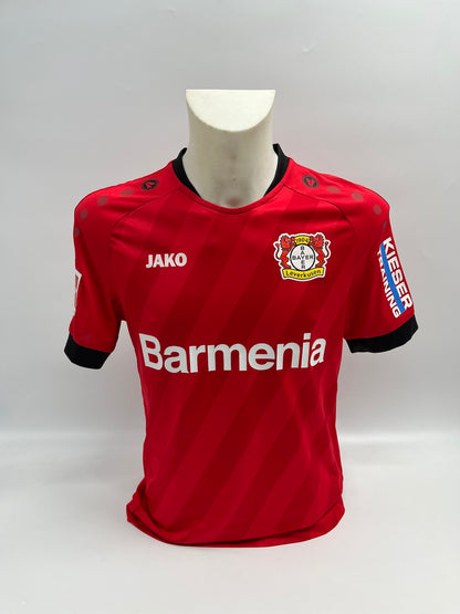 Matchvorbereitetes Bayer Leverkusen Spielertrikot Nadiem Amiri signiert M