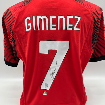 AC Mailand Authentic-Trikot Santiago Gimenez signiert Autogramm Puma COA XL
