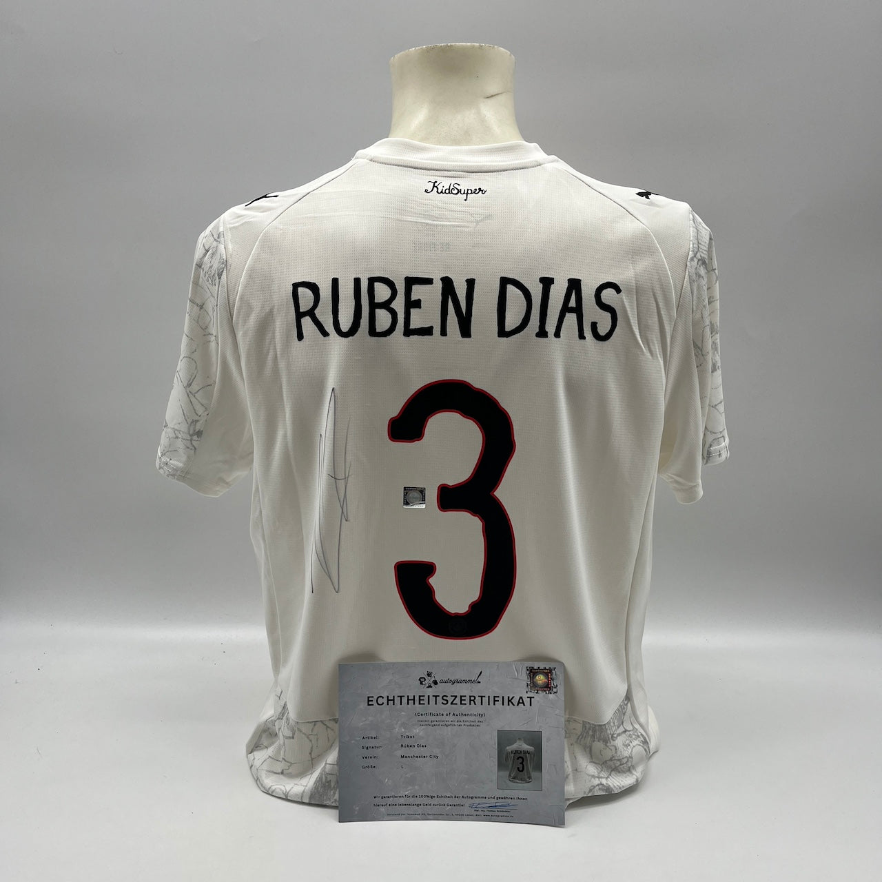 Manchester City Trikot Ruben Dias signiert Autogramm Puma COA L