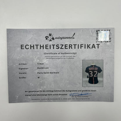 PSG Trikot David Luiz signiert Paris League 1 COA Nike Fußball M