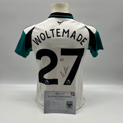 Newcastle United Trikot Nick Woltemade signiert Autogramm Fußball Adidas S