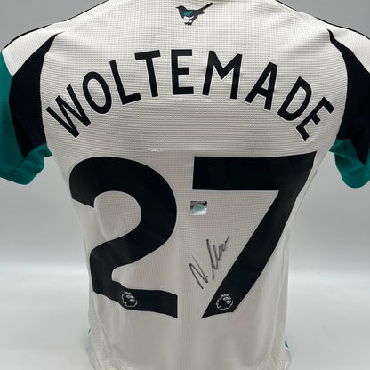 Newcastle United Trikot Nick Woltemade signiert Autogramm Fußball Adidas S