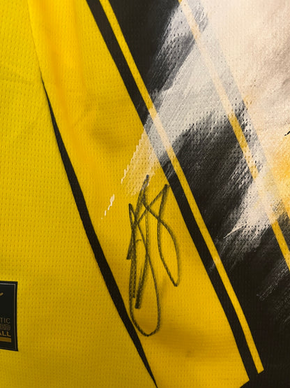 BVB Trikot Portrait Felix Nmecha handgemalt und signiert Puma L