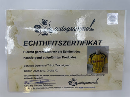 BVB Trikot 2009/2010 Teamsigniert Borussia Dortmund COA Neu Kappa Bundesliga XL