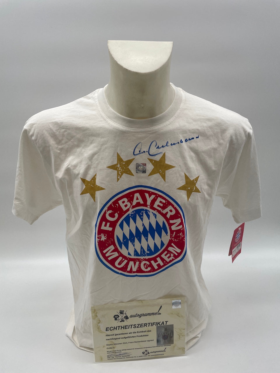 Bayern T-Shirt Franz Beckenbauer signiert Bayern München Neu Kaiser S