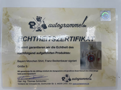 Bavaria T-shirt Franz Beckenbauer signed Bayern Munich New Kaiser S