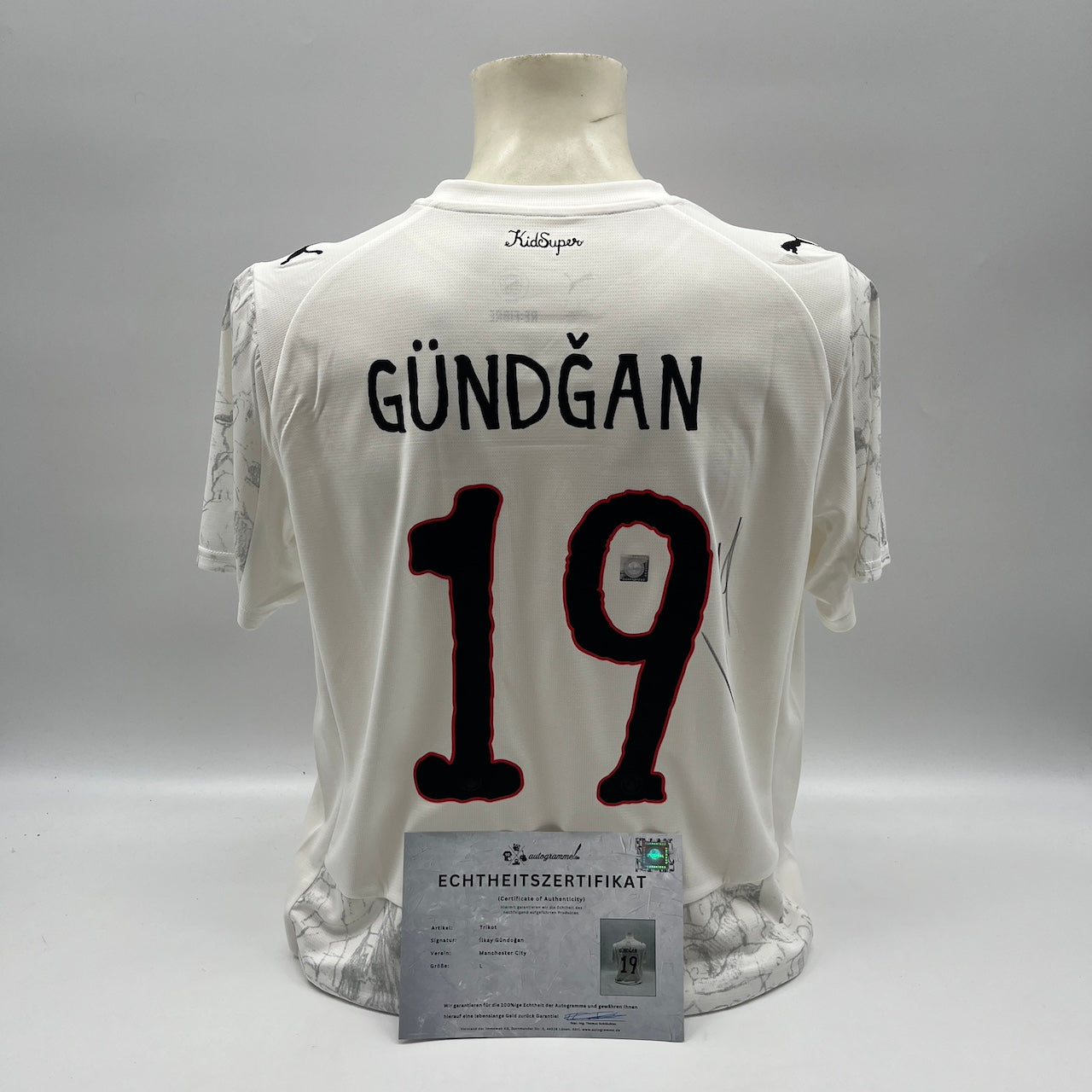 Manchester City Trikot Ilkay Gündogan signiert Autogramm Puma COA neu L