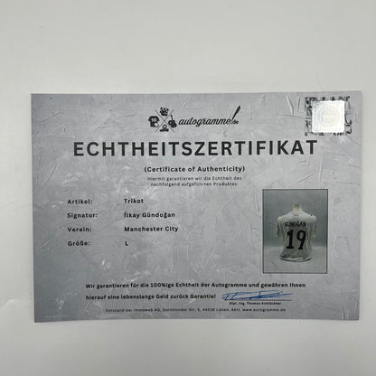 Manchester City Trikot Ilkay Gündogan signiert Autogramm Puma COA neu L