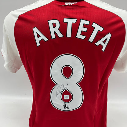 Arsenal London Trikot Mikel Arteta signiert Autogramm Puma 40