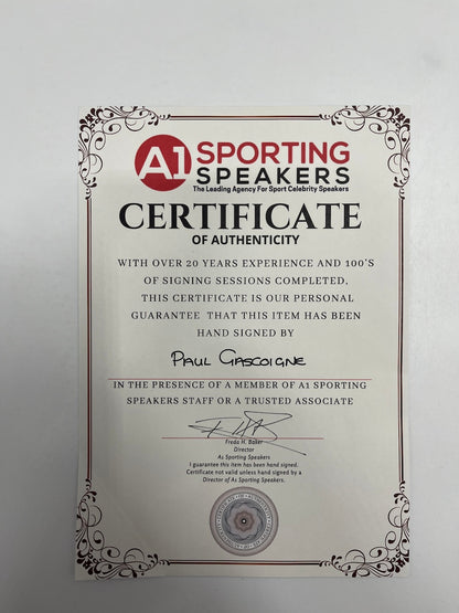 England Repro Trikot Paul Gascoigne signiert Autogramm COA XXL