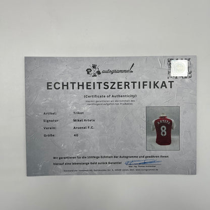 Arsenal London Trikot Mikel Arteta signiert Autogramm Puma 40