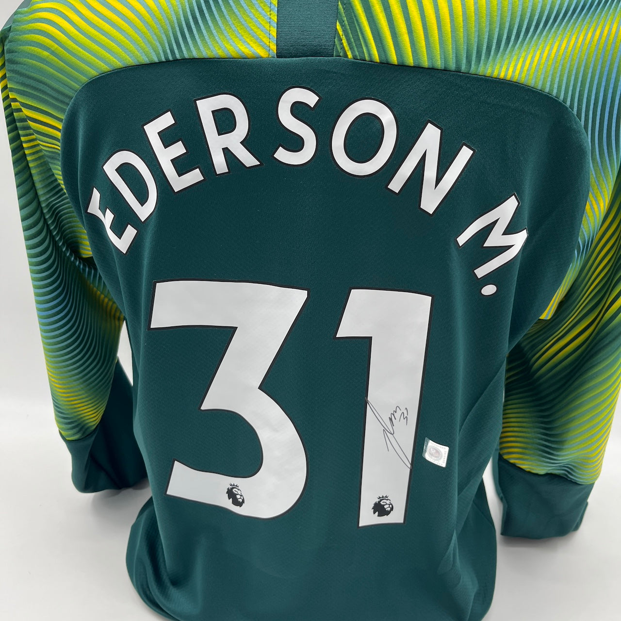 Manchester City Trikot Ederson signiert Autogramm Puma COA neu L