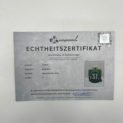 Manchester City Trikot Ederson signiert Autogramm Puma COA neu L