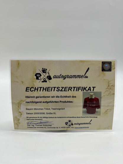 Bayern München Trikot 2005/2006 Teamsigniert Autogramm COA Adidas XL