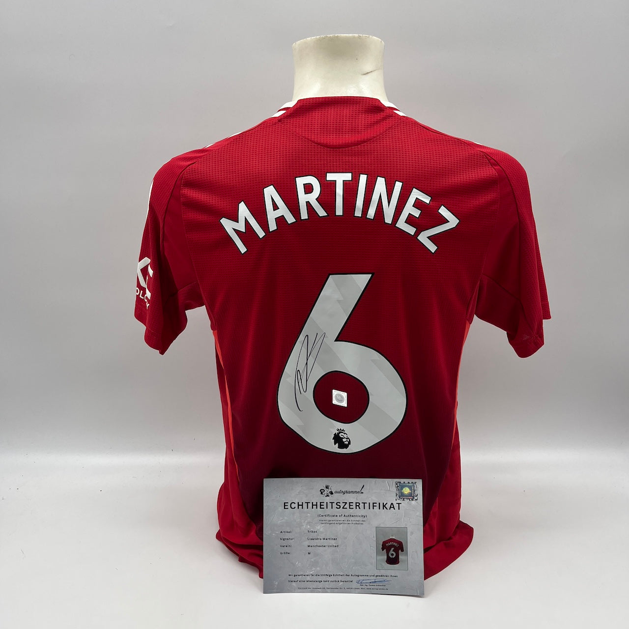 Manchester United Trikot Lisandro Martinez signiert Autogramm Adidas COA M