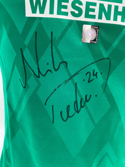 Werder Bremen Frauentrikot Nils Petersen signiert Autogramm Umbro 34