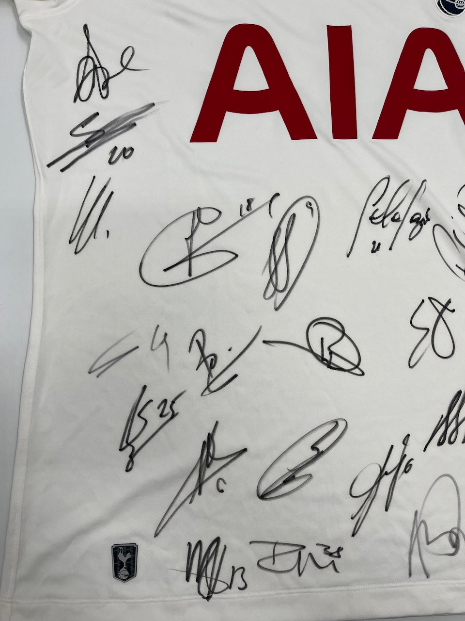 Tottenham Hotspur jersey 2014/2015 team signed football coa l