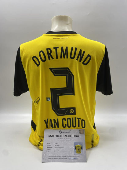 Borussia Dortmund Trikot Yan Couto signiert BVB neu Puma signiert L