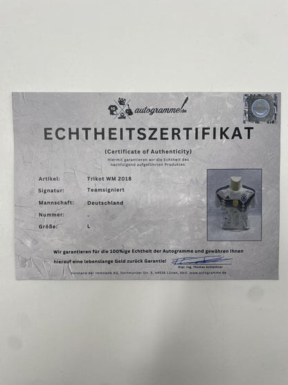 Germany Jersey World Cup 2018 Team Signed DFB Adidas L