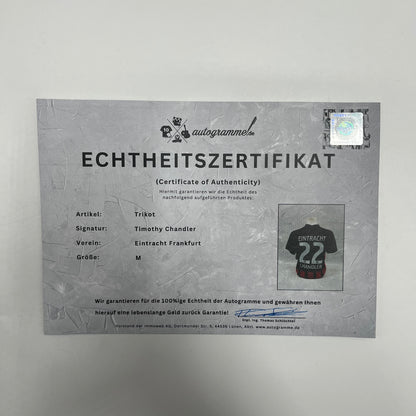 Eintracht Frankfurt Trikot Timothy Chandler signiert Autogramm Nike neu M