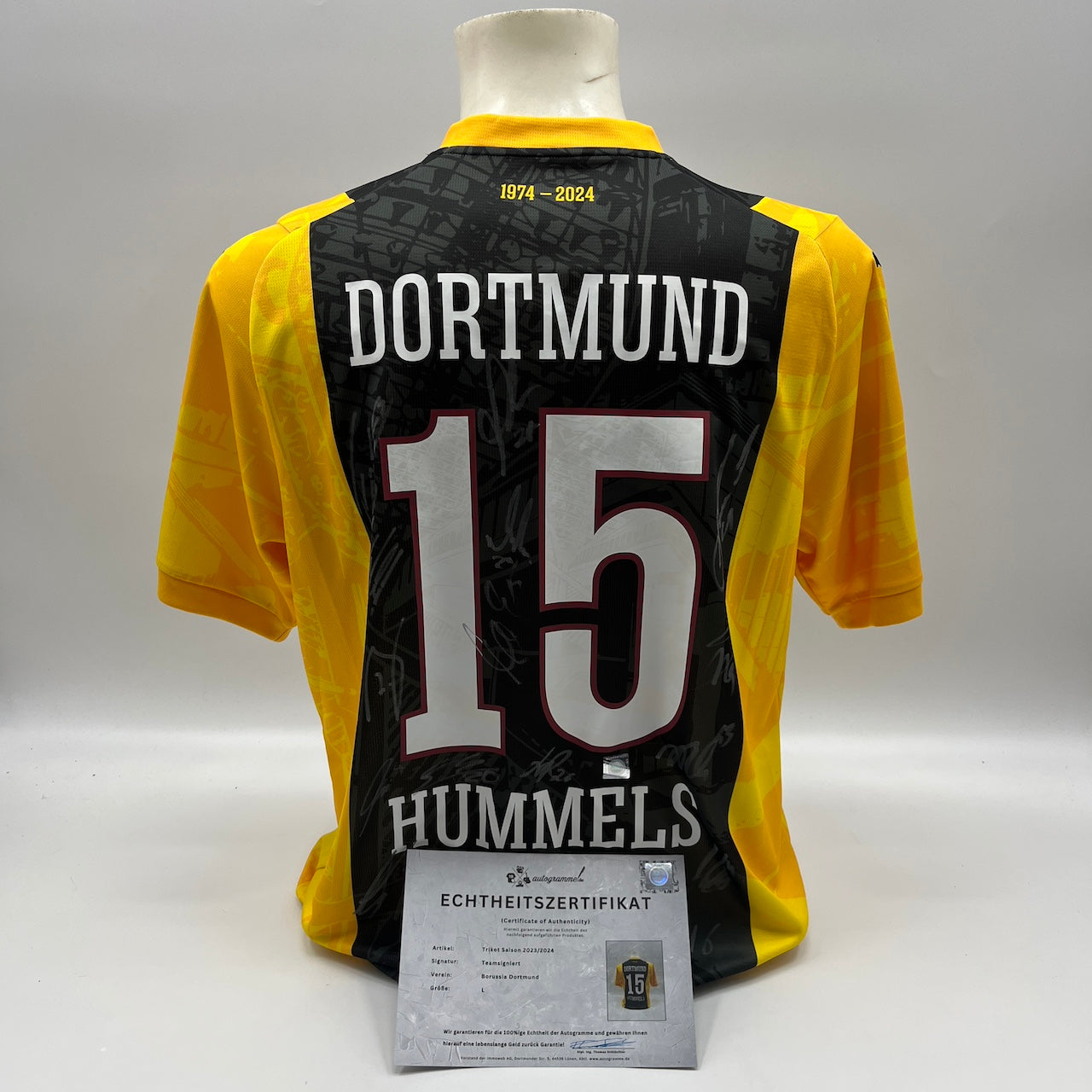 BVB Sondertrikot 2023/2024 Teamsigniert Borussia Dortmund COA Puma Reus L