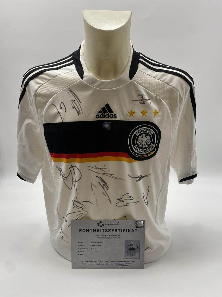 Germany Jersey Euro 2008 Team Signed DFB Adidas L