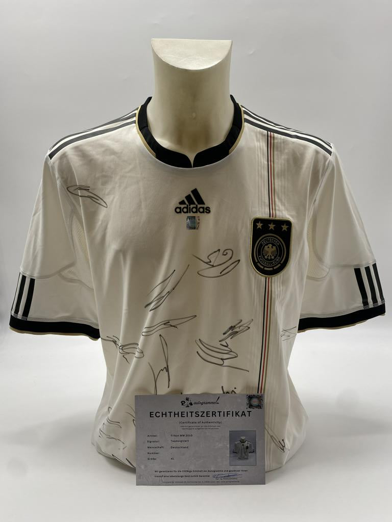 Germany World Cup 2010 Jersey, Team Signed, DFB, Adidas, XL