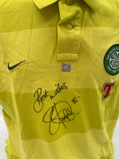 Celtic Glasgow Poloshirt Gary Hooper signiert COA Nike Scotland XL