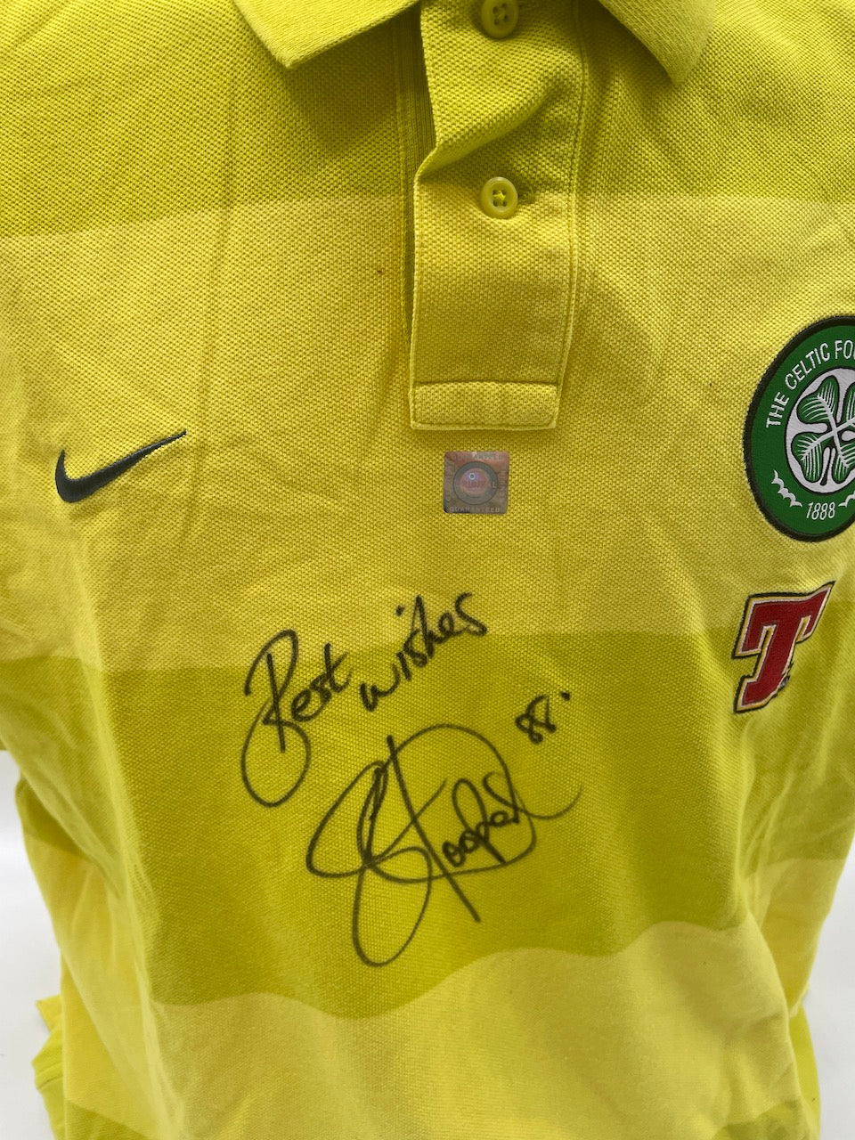 Celtic Glasgow Poloshirt Gary Hooper signiert COA Nike Scotland XL