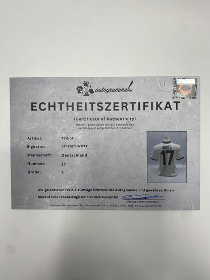 DFB Trikot Jamal Musiala signiert COA Deutschland Autogramm Adidas XL