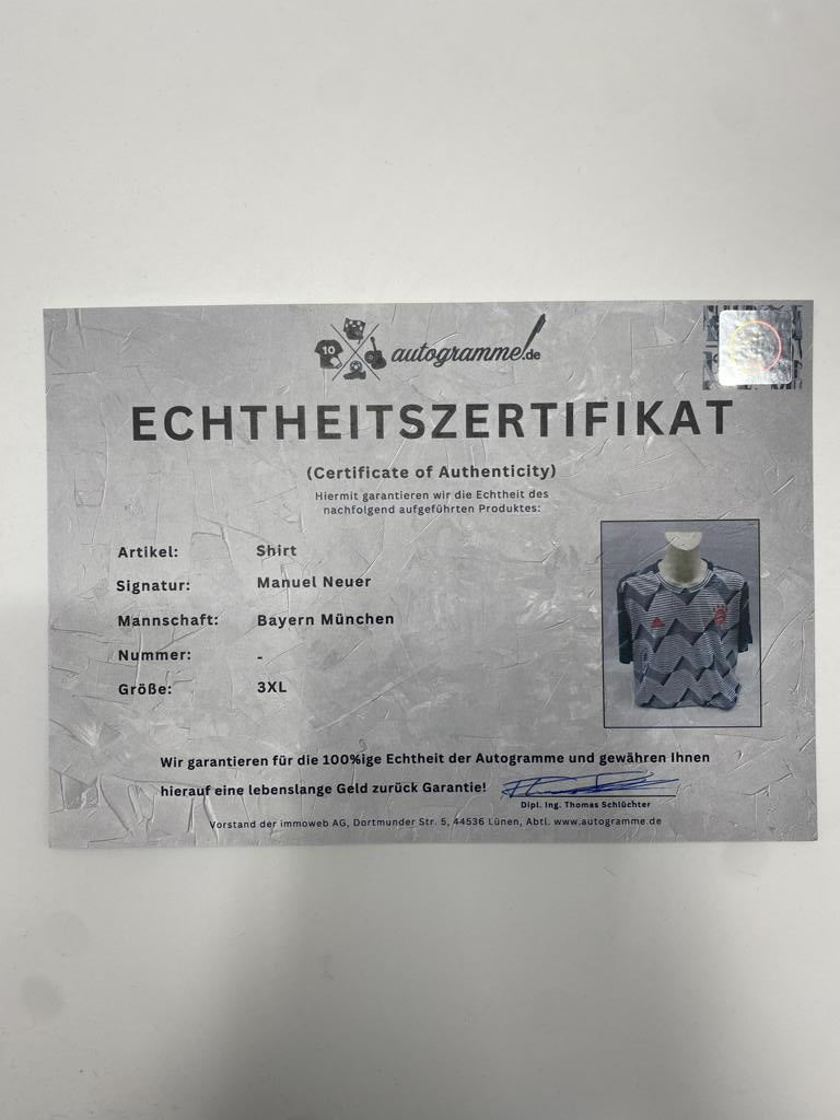 Bayern München Shirt Manuel Neuer signiert Autogramm Adidas 3XL