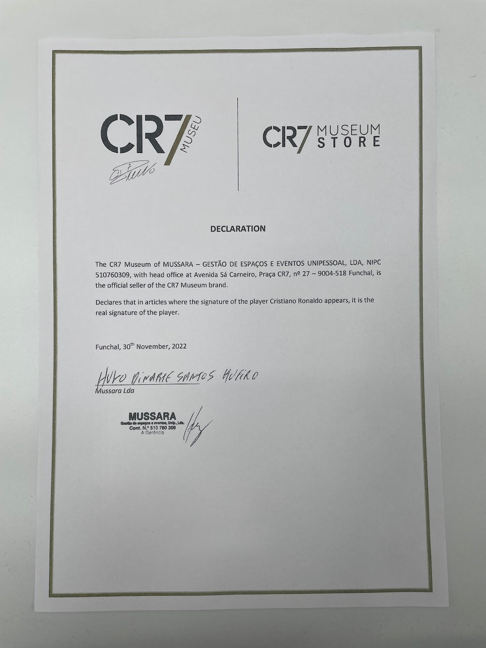 Al Nassr FC Trikot Cristiano Ronaldo signiert Autogramm Fußball COA M