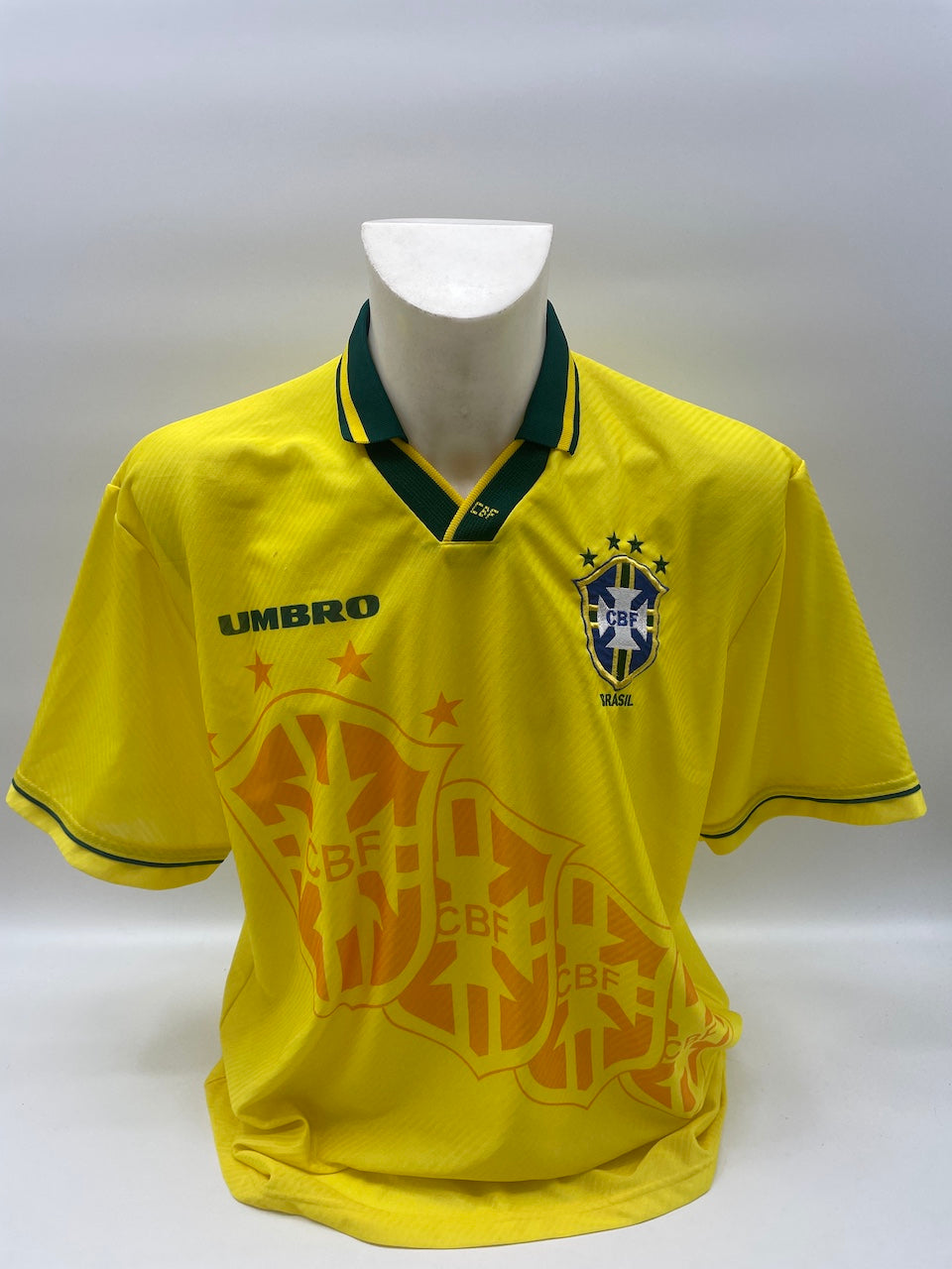 Brasilien Trikot 1996 Teamsigniert COA Fußball Umbro Brasil Autogramm XL