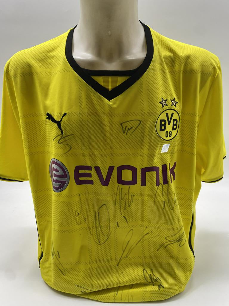 BVB jersey 2013/2014 team signed Borussia Dortmund COA Puma 3XL