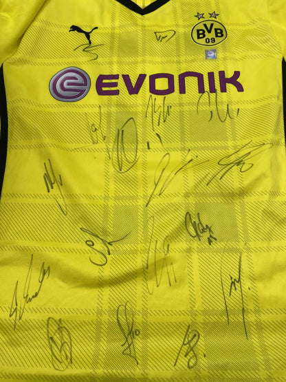 BVB Trikot 2013/2014 Teamsigniert Borussia Dortmund COA Puma 3XL
