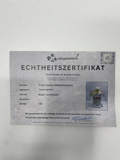 Bayer Leverkusen Trikot Saison 2009/2010/2011 Teamsigniert Autogramm COA Adidas 152