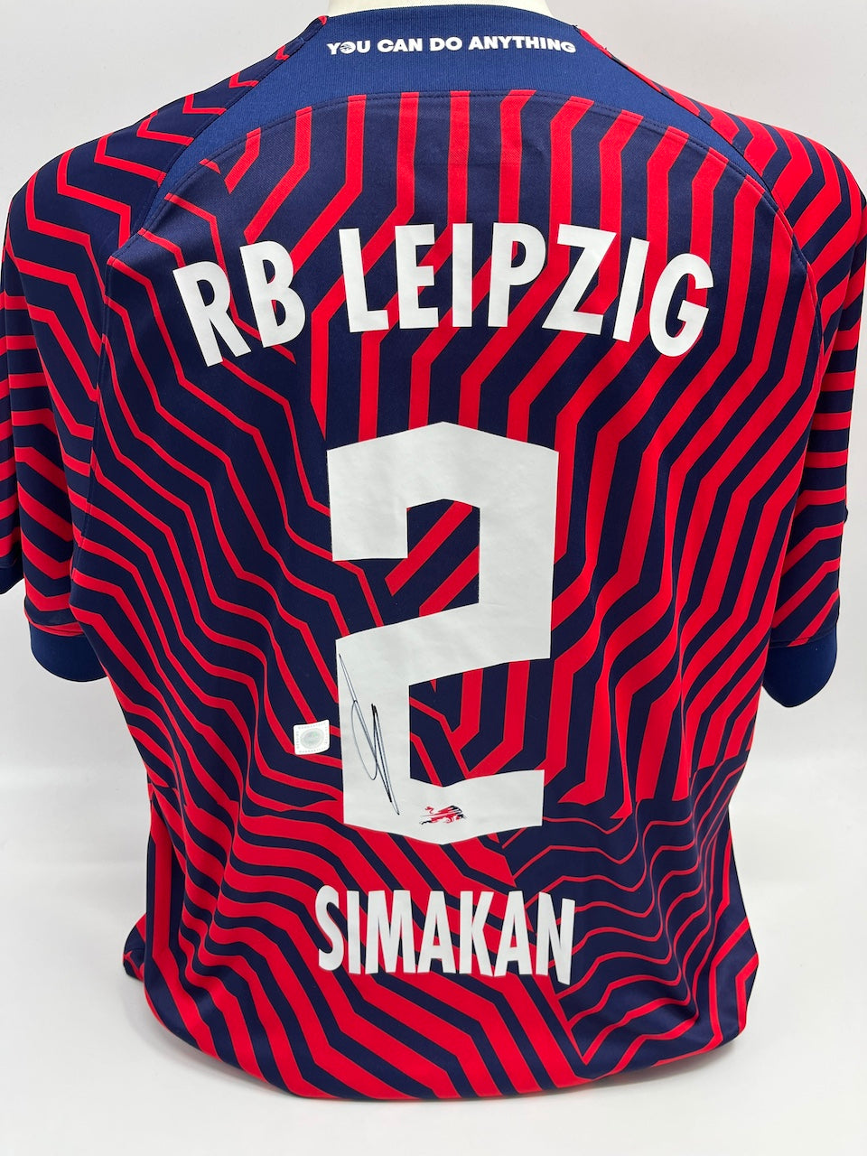 RB Leipzig Trikot Mohamed Simakan signiert COA Autogramm Fußball Nike XL