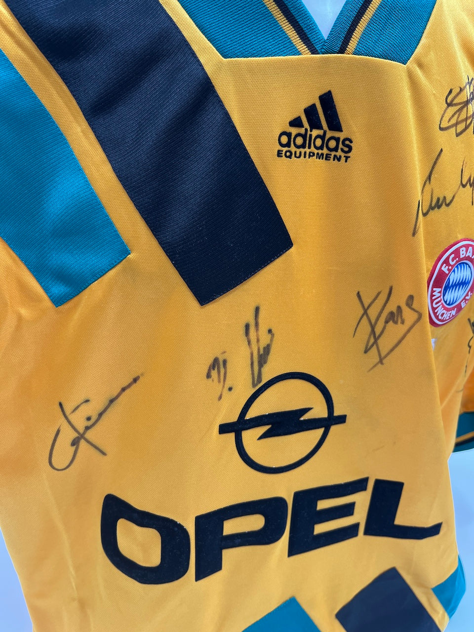 Bayern München Trikot 1995/1996 Teamsigniert Bundesliga COA Adidas XL
