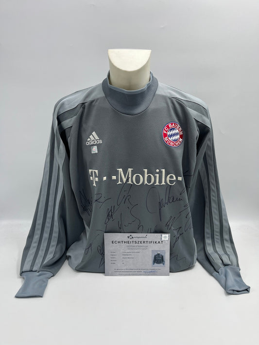 Bayern München Torwarttrikot 2001/2002 Teamsigniert Bundesliga COA Adidas XL