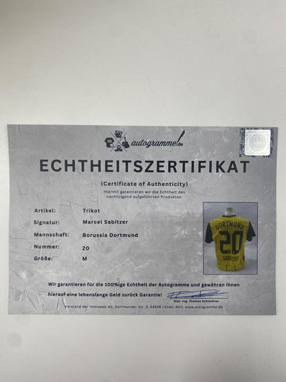 Borussia Dortmund Authentic Jersey Marcel Sabitzer signed BVB new Puma M