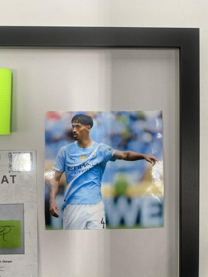 Captain's armband signed by Tijjani Reijnders as part of the Manchester City Football COA