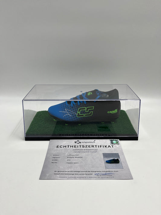Fußballschuh Anthony Modeste signiert Fußball Bundesliga Capelli