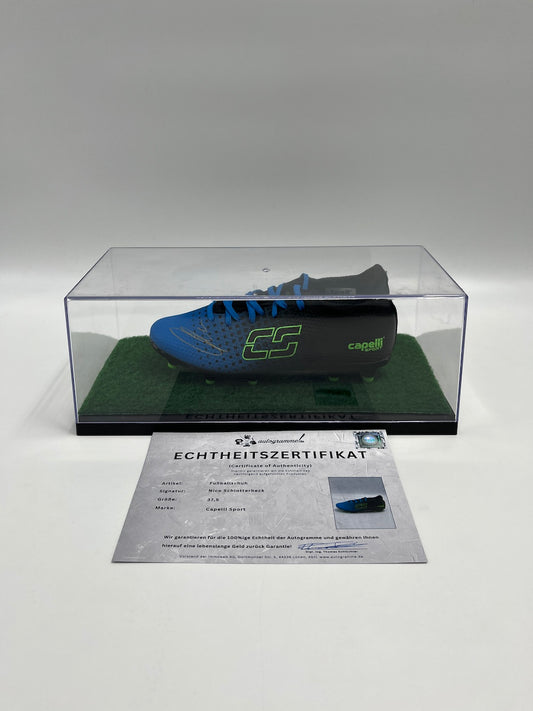 Fußballschuh Nico Schlotterbeck signiert Fußball Bundesliga Capelli
