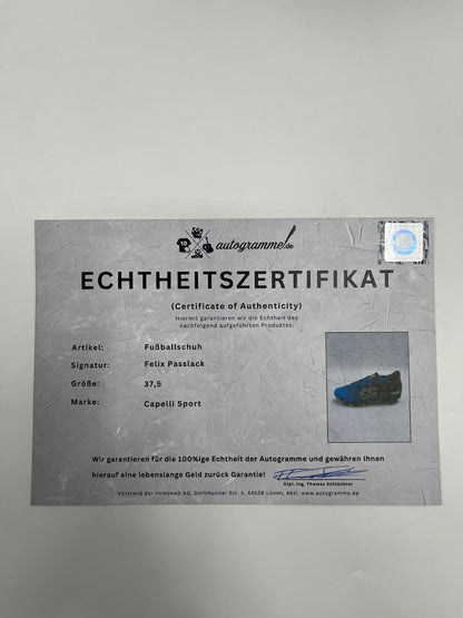 Felix Passlack signed football boots, Bundesliga football, Capelli