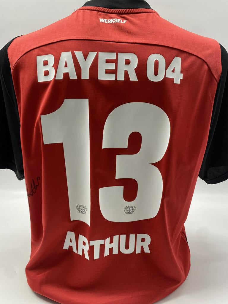Bayer Leverkusen Trikot Arthur signiert Autogramm Image Proof Castore XL